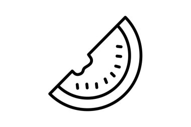 Karpuz çizgi simgesi, vektör, piksel mükemmel, illüstratör dosyası
