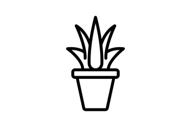 Aloe Vera gel çizgi simgesi, vektör, piksel mükemmel, illüstratör dosyası