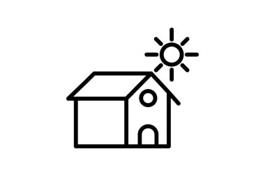 Ev satırı simgesi, vektör, piksel mükemmel, illüstratör dosyası