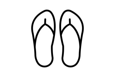 Flip-flops satır simgesi, vektör, piksel mükemmel, illüstratör dosyası