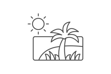 Yaz ince simgesi, vektör, piksel mükemmel, illüstratör dosyası