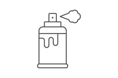 Sprey ince çizgi simgesi, vektör, piksel mükemmel, illüstratör dosyası