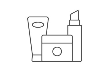 Cilt Bakımı İnce Çizgisi simgesi, vektör, piksel mükemmel, illüstratör dosyası