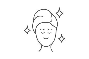 Cilt Sağlığı İnce Çizgisi simgesi, vektör, piksel mükemmel, illüstratör dosyası