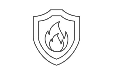 Isı Koruma İnce Çizgisi simgesi, vektör, piksel mükemmel, illüstratör dosyası