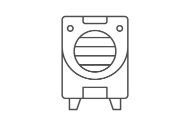 Soğutucu ince çizgi simgesi, vektör, piksel mükemmel, illüstratör dosyası