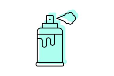 Sprey renk gölge ince çizgi simgesi, vektör, piksel mükemmel, illüstratör dosyası