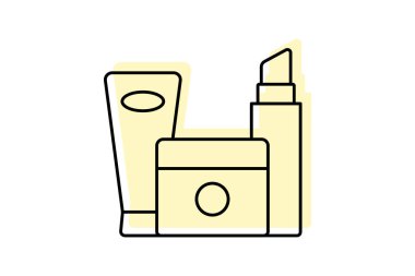 Cilt Bakımı renk gölge ince çizgi simgesi, vektör, piksel mükemmel, illüstratör dosyası