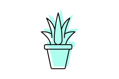 Aloe Vera gel renk gölge inceltici simge, vektör, piksel mükemmel, illüstratör dosyası