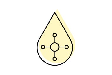 Retinol renk gölge ince çizgi simgesi, vektör, piksel mükemmel, illüstratör dosyası