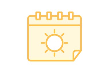 Summer Season duotone satır simgesi, vektör, piksel mükemmel, illüstratör dosyası