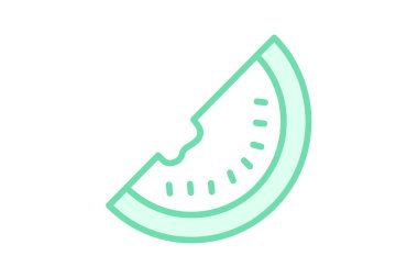 Karpuz duoton çizgi simgesi, vektör, piksel mükemmel, illüstratör dosyası