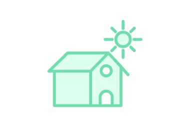 Ev duotone çizgi simgesi, vektör, piksel mükemmel, illüstratör dosyası