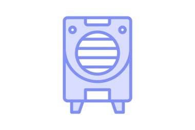 Soğutucu duotone çizgi simgesi, vektör, piksel mükemmel, illüstratör dosyası