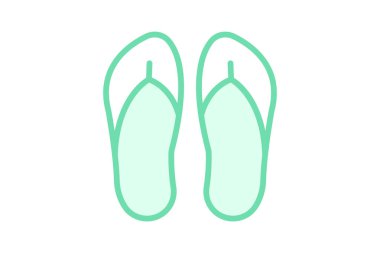 Terlik duoton satır simgesi, vektör, piksel mükemmel, illüstratör dosyası