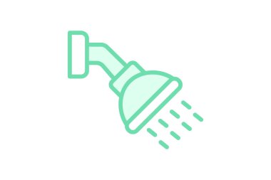 Duş duşu çizgi simgesi, vektör, piksel mükemmel, illüstratör dosyası