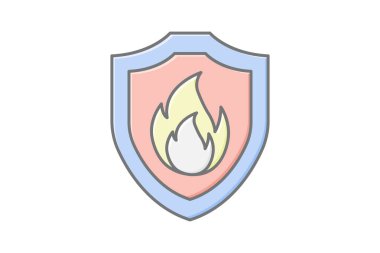 Isı Koruyucu doğrusal renk simgesi, vektör, piksel mükemmel, illüstratör dosyası