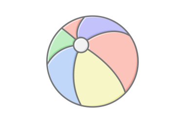 Beach Ball lineal renk simgesi, vektör, piksel mükemmel, illüstratör dosyası