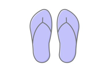 Flip-flops doğrusal renk simgesi, vektör, piksel mükemmel, illüstratör dosyası