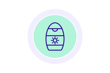 Güneş kremi renk çemberi simgesi, vektör, piksel mükemmel, illüstratör dosyası