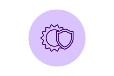 Güneş Kalkanı beşgeni, vektör, piksel mükemmel, illüstratör dosyası