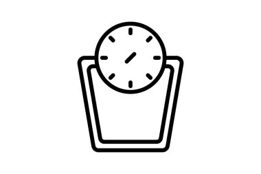 Ağırlık Çizgisi simgesi, vektör, piksel mükemmel, illüstratör dosyası