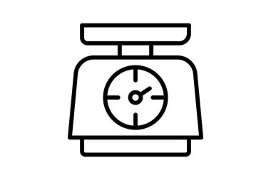 Ağırlık Ölçekleme çizgi simgesi, vektör, piksel mükemmel, illüstratör dosyası