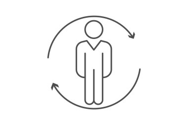 İşçi Tazeleme İnce simgesi, vektör, piksel mükemmel, illüstratör dosyası