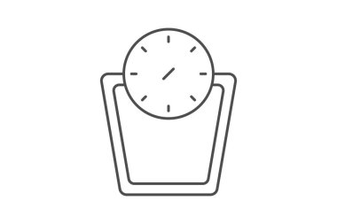 Ağırlık Makinesi ince çizgi simgesi, vektör, piksel mükemmel, illüstratör dosyası