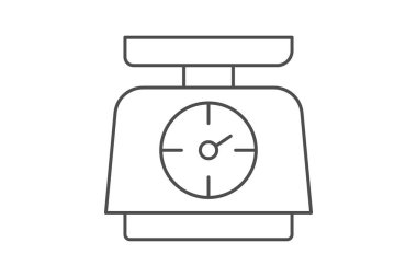 Ağırlık Ölçekleme ince çizgi simgesi, vektör, piksel mükemmel, illüstratör dosyası