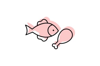 Diyet Beslenme renk gölgesi ince çizgi simgesi, vektör, piksel mükemmel, çizer dosyası