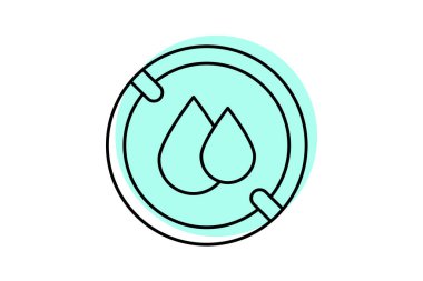 Trans Fat renk gölge ince çizgi simgesi, vektör, piksel mükemmel, illüstratör dosyası