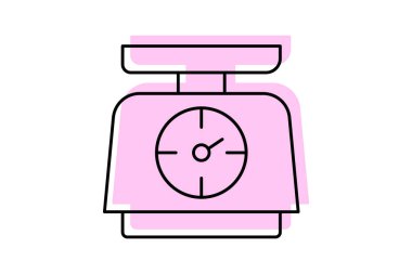 Ağırlık Boyutu Renk Gölgesi İnce Çizgisi simgesi, vektör, piksel mükemmel, illüstratör dosyası