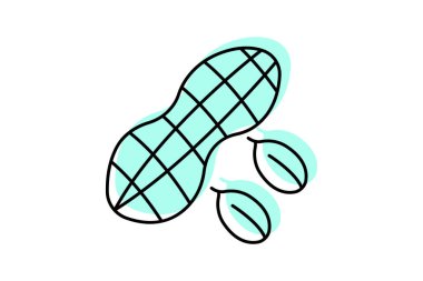 Fıstık rengi gölge ince çizgi simgesi, vektör, piksel mükemmel, illüstratör dosyası