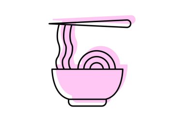 Erişte rengi gölge ince çizgi simgesi, vektör, piksel mükemmel, illüstratör dosyası