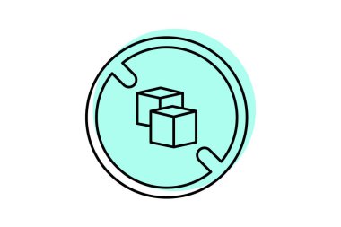 Şekersiz renk gölge inceliği simgesi, vektör, piksel mükemmel, illüstratör dosyası