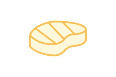 Biftek duoton hat simgesi, vektör, piksel mükemmel, illüstratör dosyası