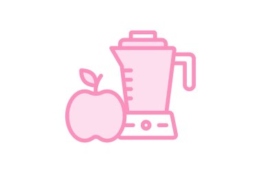 Juice Machine duotone çizgi simgesi, vektör, piksel mükemmel, illüstratör dosyası