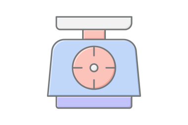 Ağırlık Ölçekleme renk simgesi, vektör, piksel mükemmel, illüstratör dosyası