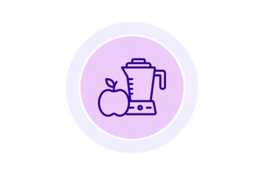 Juice Machine renk çemberi simgesi, vektör, piksel mükemmel, illüstratör dosyası