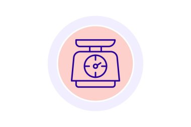 Ağırlık Ölçekleme renk çemberi simgesi, vektör, piksel mükemmel, illüstratör dosyası