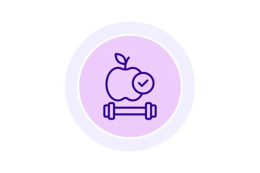 Sağlıklı Alışkanlıklar renk çemberi simgesi, vektör, piksel mükemmel, illüstratör dosyası