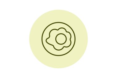 Kızarmış yumurta pentaglow, vektör, piksel mükemmel, illüstratör dosyası