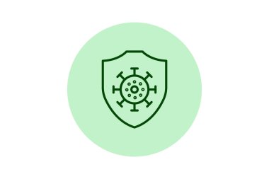 Virüs Koruma beşgeni, vektör, piksel mükemmel, illüstratör dosyası