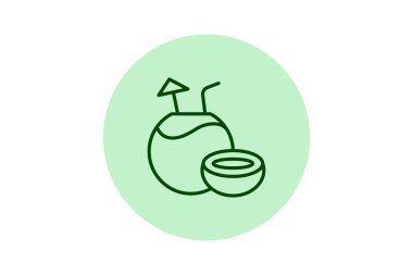 Hindistan cevizi beşgeni, vektör, piksel mükemmel, illüstratör dosyası