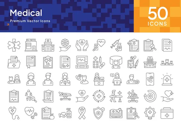 Hastaneler, Klinikler ve Sağlık Profesyonelleri İçin Sağlık İkonası Paketi