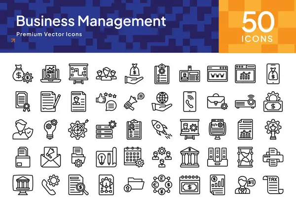 İş Yönetimi Simgeleri, İş hayatında Şirket Çözümleri, Planlama ve Profesyonel Verimlilik İçin Paketlendi