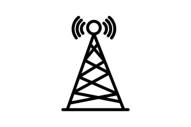 Sinyal Anten çizgi simgesi, vektör, piksel mükemmel, illüstratör dosyası