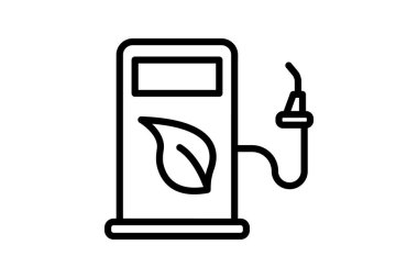 Gaz Pompası çizgi simgesi, vektör, piksel mükemmel, illüstratör dosyası