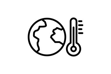 Genel Sıcaklık Çizgisi simgesi, vektör, piksel mükemmel, illüstratör dosyası